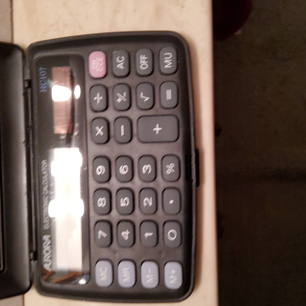 Solar Lighted Compact Electronic Calculator - Picture 4 of 7